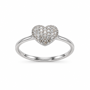 Anillo corazón central PL. 925