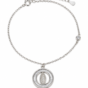 Pulsera Virgen de Guadalupe con zirconias PL. 925