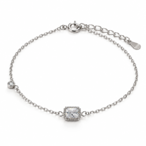 Pulsera zirconia cuadrada PL. 925