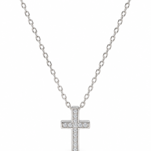 Collar cruz con zirconias PL. 925
