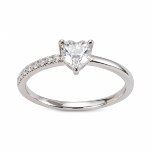 Anillo con zirconia de corazón PL. 925