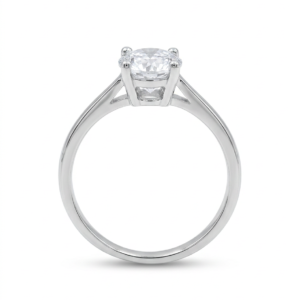 Anillo con zirconia redonda central PL. 925
